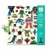 Djeco Sticker-Set Metallic-Roboter