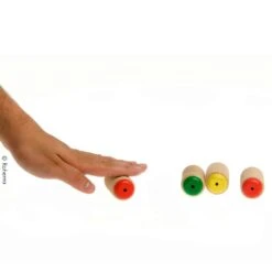 3 Junior Glöckchen-Shaker Im Set, Aus Holz -Kinder Spaß Verkaufsgeschäft Baby Rassel 04