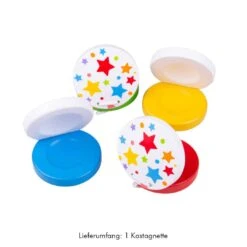 Bunte Kastagnette Aus Holz Für Kinder