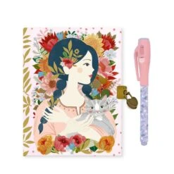 Djeco Tagebuch Blumenmädchen Mit Schloß Und Geheimcode-Stift