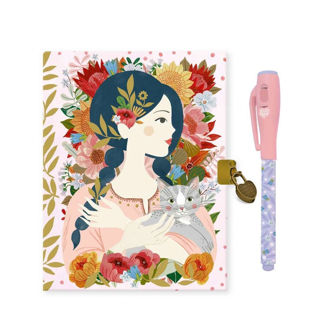 Djeco Tagebuch Blumenmädchen Mit Schloß Und Geheimcode-Stift 1 Djeco Tagebuch Blumenmädchen Mit Schloß Und Geheimcode-Stift