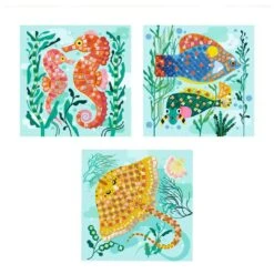 Djeco Mosaik-Bastelset Karibik Mit Metallic-Effekt 7 Djeco Mosaik-Bastelset Karibik Mit Metallic-Effekt -Kinder Spaß Verkaufsgeschäft Djeco DJ08904 Mosaik Bastelset Karibik Metallic Effekt 03