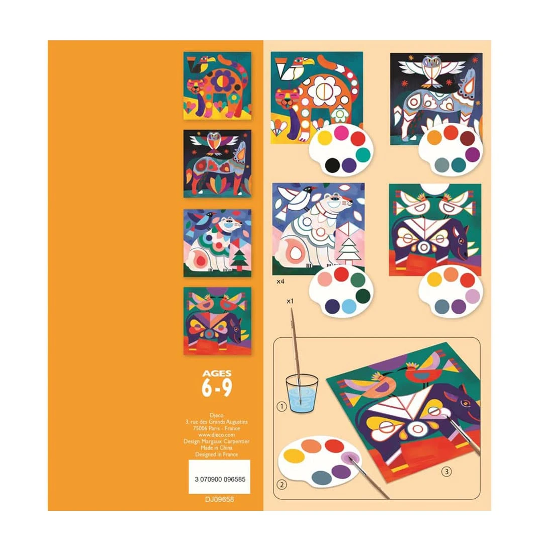 Djeco Aquarell-Malset Bunte Tiere 4 Djeco Aquarell-Malset Bunte Tiere – Bild 4