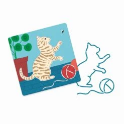 Djeco Schablonen: Haustiere -Kinder Spaß Verkaufsgeschäft Djeco Kreativ Set Schablonen Haustiere Katze Hund DJ08820 02