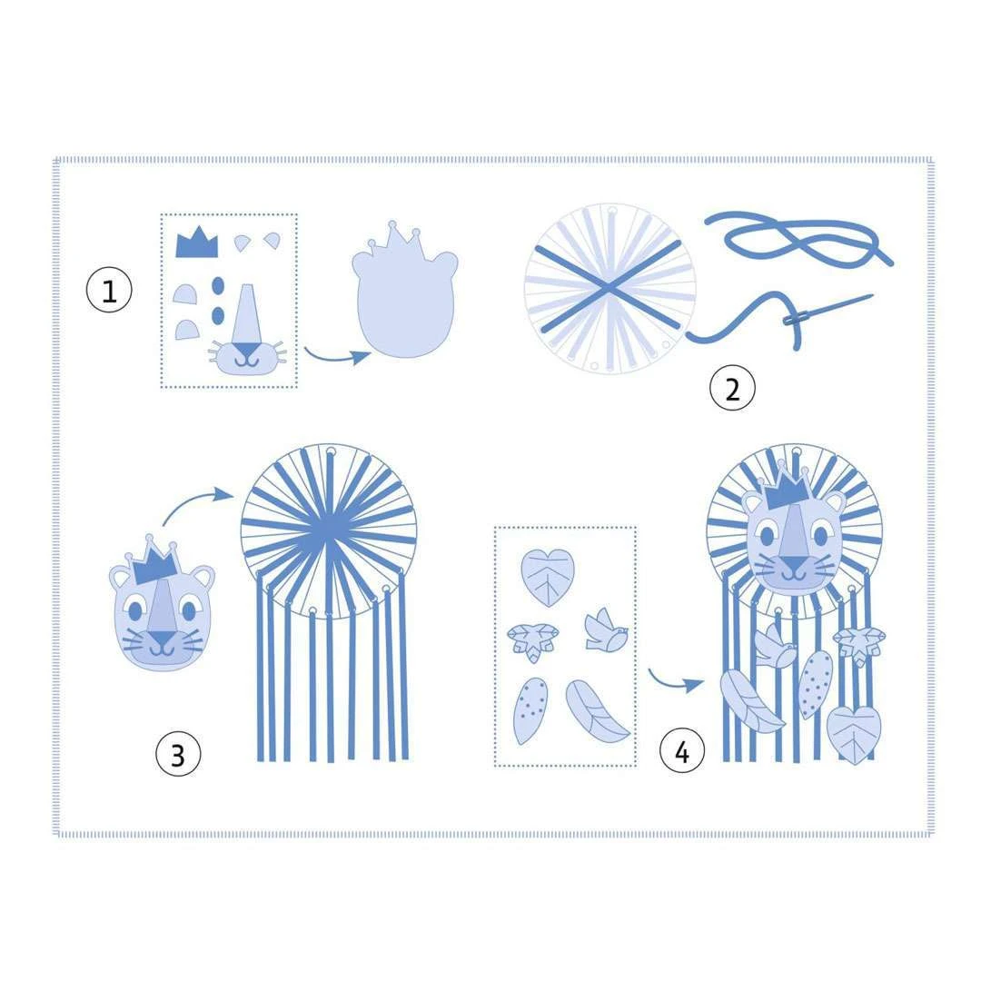 Djeco Bastelset Traumfänger Löwe 4 Djeco Bastelset Traumfänger Löwe – Bild 4