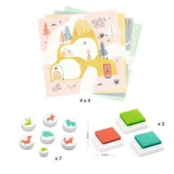 Djeco Kreativ-Stempelset “Zu Besuch Bei Tieren” -Kinder Spaß Verkaufsgeschäft Djeco Kreativ Stempelset Tiere DJ09953 02