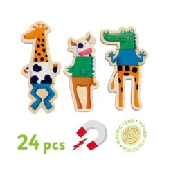 Djeco Magnetspiel Aus Holz “Verrückte Tiere” -Kinder Spaß Verkaufsgeschäft Djeco Magnetspiel aus Holz Verrueckte Tiere DJ03111 02