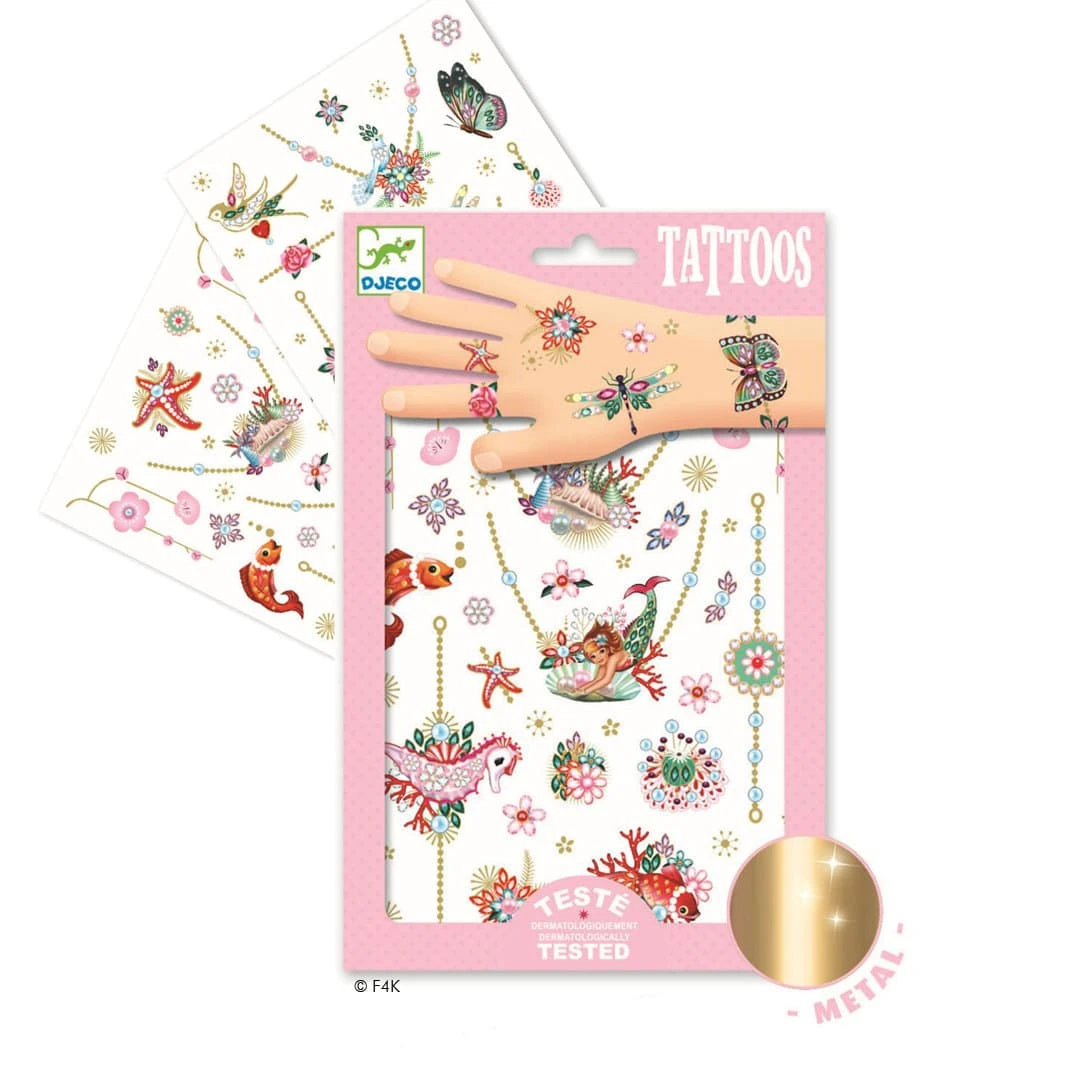 Djeco Tattoos Schmuck Meerjungfrauen 1 Djeco Tattoos Schmuck Meerjungfrauen