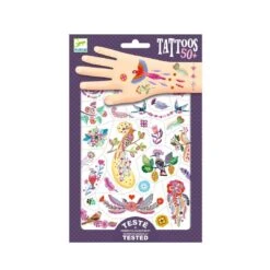 Djeco Tattoos Paradiesvögel Metallic