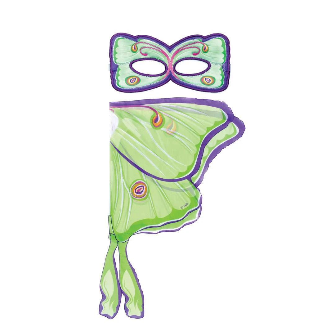 Dreamy Dress-Ups Kostümflügel Und Maske Set Pfauenspinner 1 Dreamy Dress-Ups Kostümflügel Und Maske Set Pfauenspinner