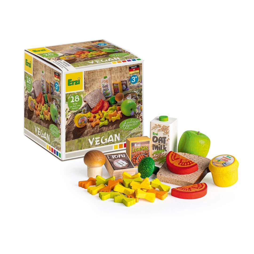 Erzi Puppenküche-Sortiment “Veganes Essen” Aus Holz 1 Erzi Puppenküche-Sortiment “Veganes Essen” Aus Holz