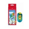 Faber Castell Buntstifte Triangular 12er-Set Mit Anspitzer