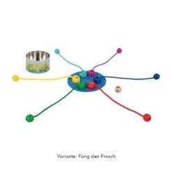Mini-Brettspiel In Der Metalldose, Von Goki -Kinder Spaß Verkaufsgeschäft GOKI Mini Spiel in Metallbox 02 Motiv Fang den Frosch