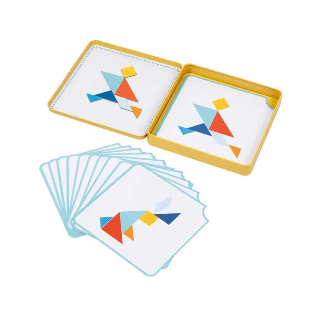 Buntes, Magnetisches Tangram In Metall-Box 2 Buntes, Magnetisches Tangram In Metall-Box – Bild 2