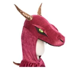 Great Pretenders Kostüm-Cape Drache Orange -Kinder Spaß Verkaufsgeschäft Great Pretenders Cape Drache Glitter Orange Gold Samt mit Kapuze 02