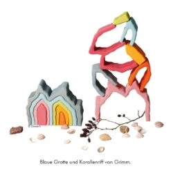 Grimms Rosa Korallenriff Holzbausteine 17 Grimms Rosa Korallenriff Holzbausteine -Kinder Spaß Verkaufsgeschäft Grimms Blaue Grotte und Korallenriff