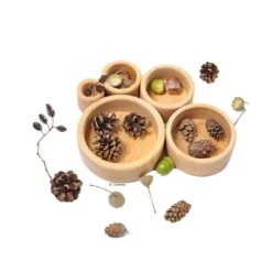 Grimms Schälchen-Satz Natur Aus Holz 10 Grimms Schälchen-Satz Natur Aus Holz -Kinder Spaß Verkaufsgeschäft Grimms Holzspielzeug und Design Schaelchensatz Natur Erlenholz geoelt 04