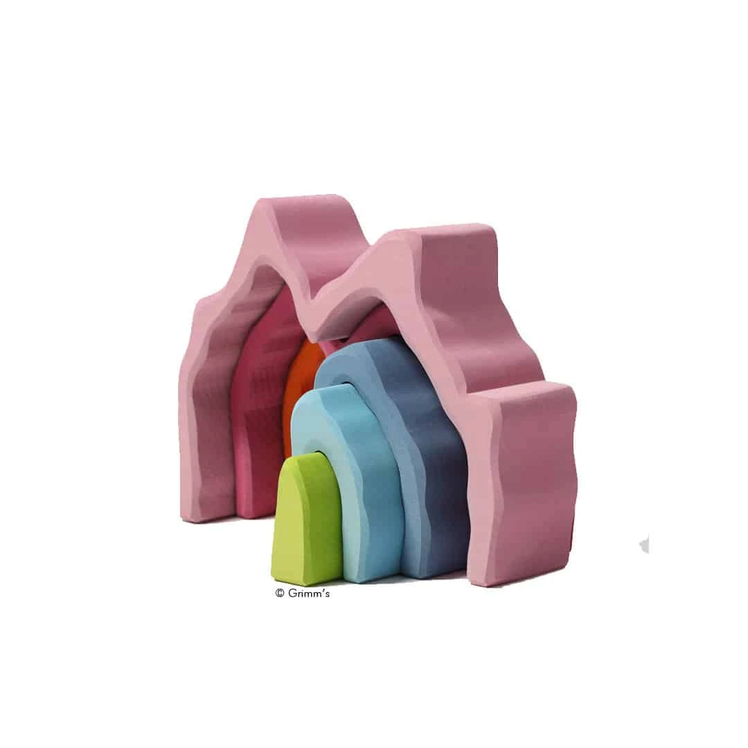 Grimms Rosa Korallenriff Holzbausteine 2 Grimms Rosa Korallenriff Holzbausteine – Bild 2