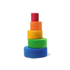 Grimms Schälchen-Satz Blau Aus Holz -Kinder Spaß Verkaufsgeschäft Grimms Schaelchen Satz Blau Stapelbecher aus Holz 03