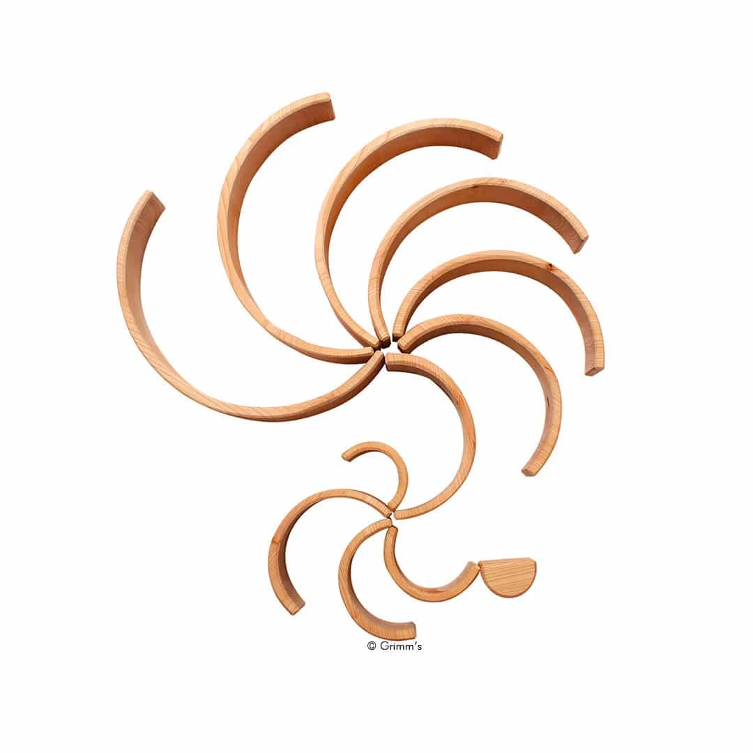 Grimms Großer Regenbogen Natur Bogenspiel 12-teilig 5 Grimms Großer Regenbogen Natur Bogenspiel 12-teilig – Bild 5