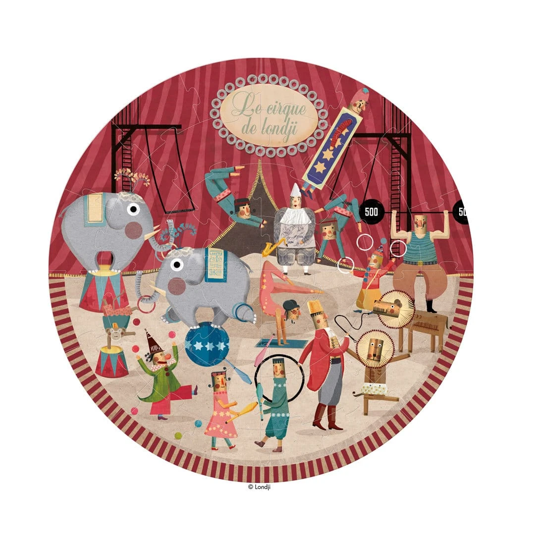 Londji Rundes Bodenpuzzle Zirkus 36 Teile 2 Londji Rundes Bodenpuzzle Zirkus 36 Teile – Bild 2