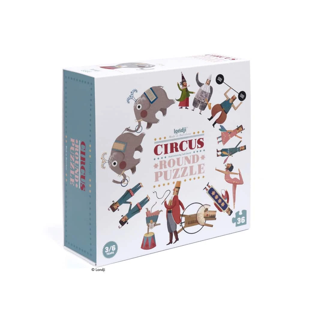 Londji Rundes Bodenpuzzle Zirkus 36 Teile 3 Londji Rundes Bodenpuzzle Zirkus 36 Teile – Bild 3