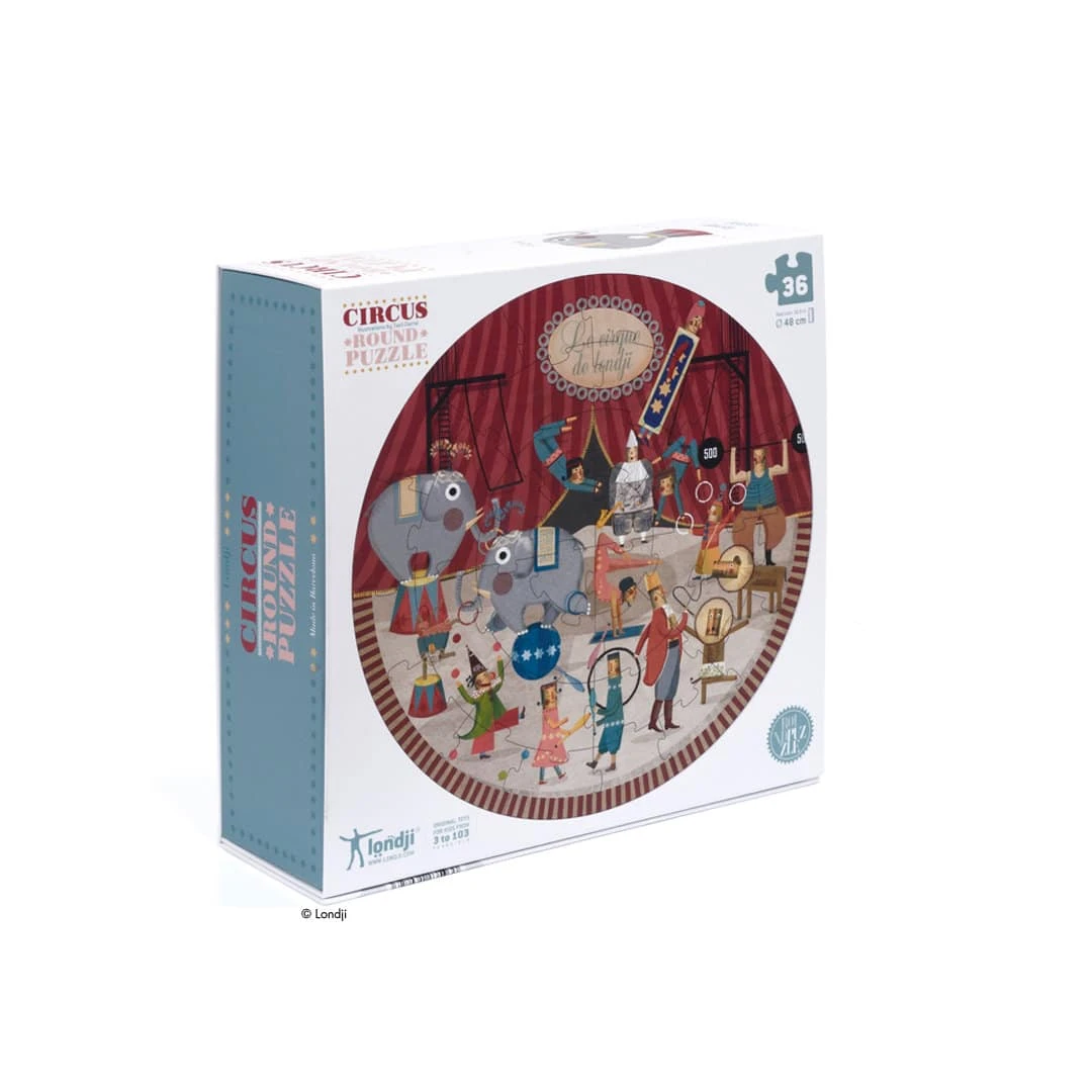 Londji Rundes Bodenpuzzle Zirkus 36 Teile 4 Londji Rundes Bodenpuzzle Zirkus 36 Teile – Bild 4