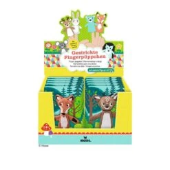 Moses Strick-Fingerpuppe Waldtiere -Kinder Spaß Verkaufsgeschäft Moses Strick Fingerpuppe Waldfreunde lustige Wald Tiere gestrickt 08