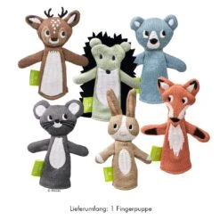 Moses Strick-Fingerpuppe Waldtiere