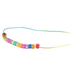 Moses Transparente Buchstabenperlen -Kinder Spaß Verkaufsgeschäft Moses Transparente Buchstaben Perlen bunt mit Regenbogenband zum Auffaedeln 02