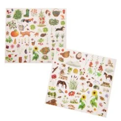 Moulin Roty Rubbelbilder Gärtnerei -Kinder Spaß Verkaufsgeschäft Moulin Roty Kreativ Set Rubbelbilder Garten Blumen MR712428 02