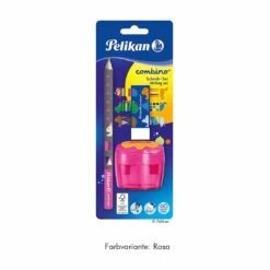Pelikan Combino® Schreib-Set 3tlg. -Kinder Spaß Verkaufsgeschäft Pelikan Combino Schreibset Bleistift Anspitzer Radiergummi Schulanfang Einschulung 02 Rosa
