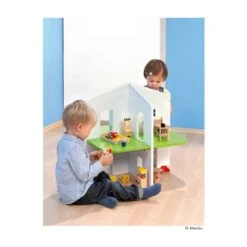 Kinder Spaß Verkaufsgeschäft -Kinder Spaß Verkaufsgeschäft Puppenhaus offen mit Moebeln komplett fuer Kindergarten Kita 01