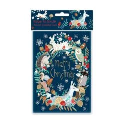 Adventskalender-Weihnachtskarte Waldtiere