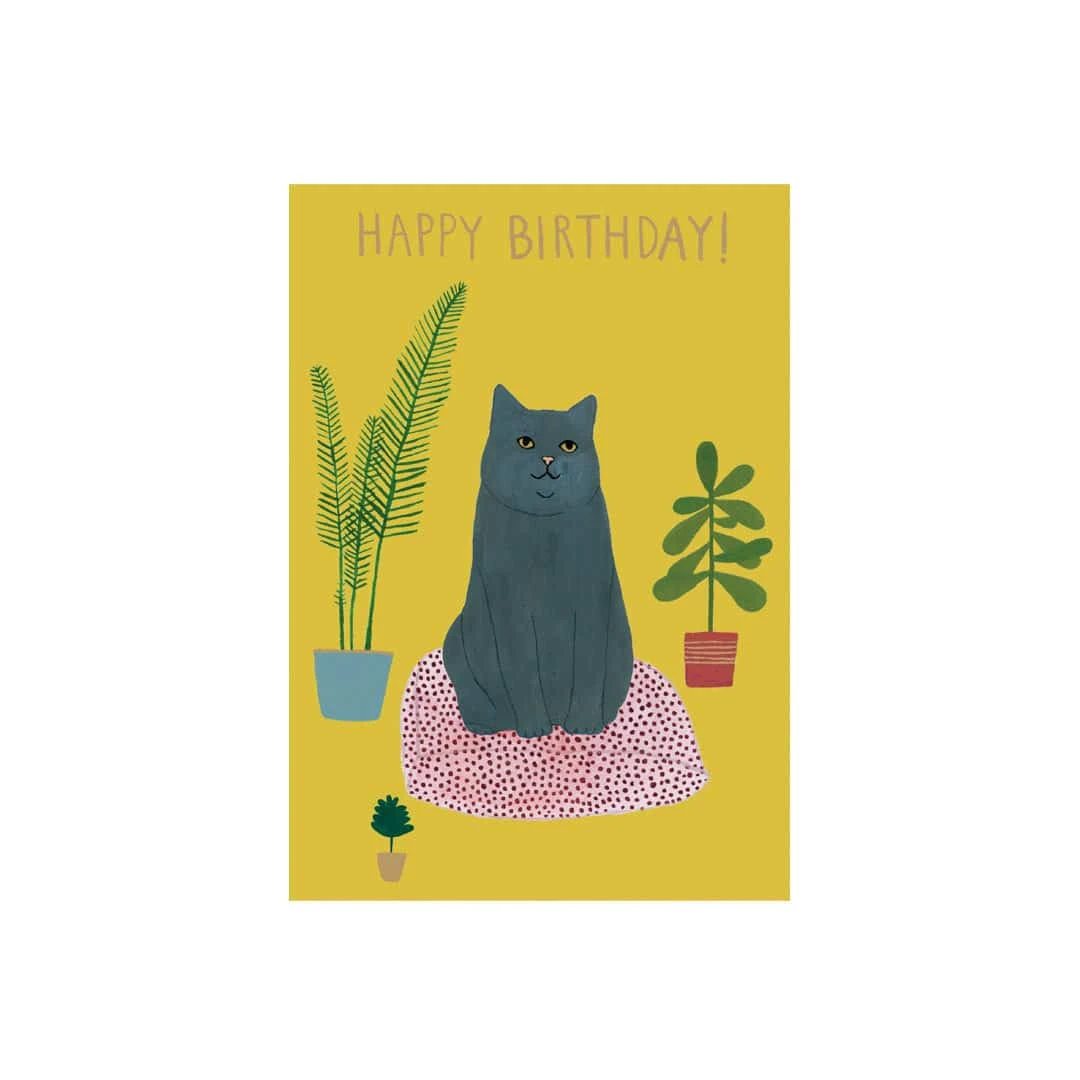 Grußkarte Elegante Katze 1 Grußkarte Elegante Katze