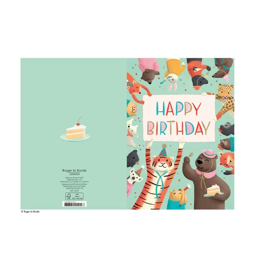 Geburtstagskarte Tierparty 2 Geburtstagskarte Tierparty – Bild 2