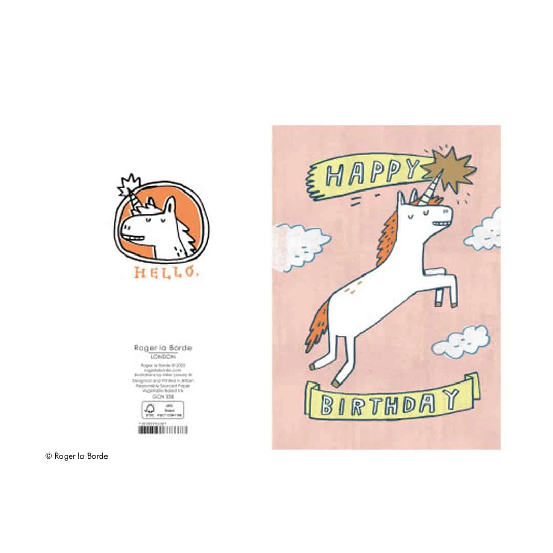Geburtstagskarte Einhorn In Rosa 2 Geburtstagskarte Einhorn In Rosa – Bild 2