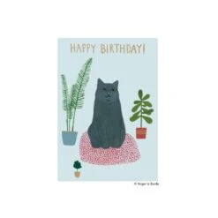 Geburtstagskarte Elegante Katze