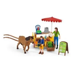 Schleich Farm World Mobiler Verkaufsstand 20 Schleich Farm World Mobiler Verkaufsstand -Kinder Spaß Verkaufsgeschäft Schleich Farm World 42528 Mobiler Verkaufsstand mit Pferd und Figuren 02