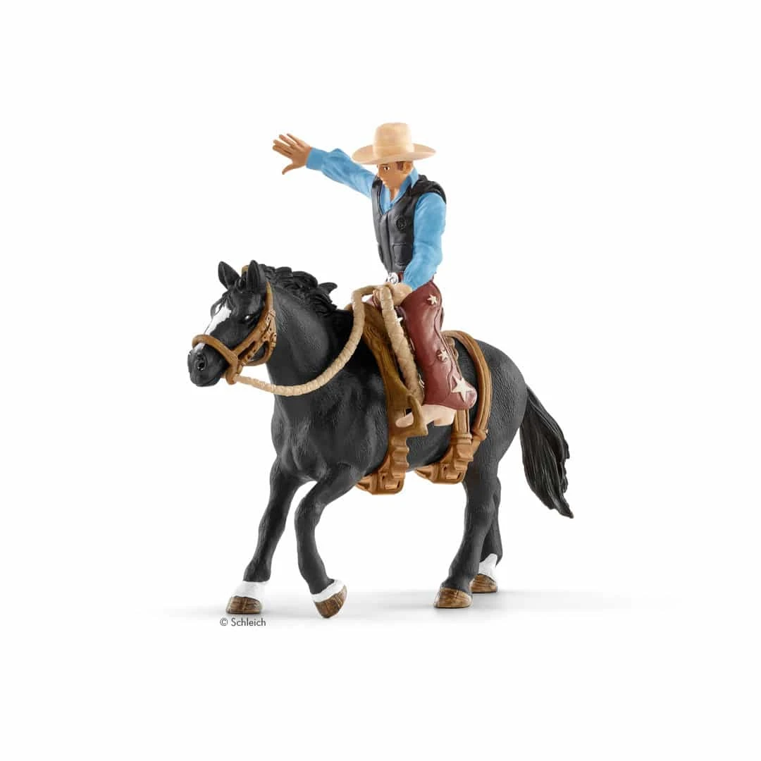 Schleich Rodeo Pferd Mit Cowboy 1 Schleich Rodeo Pferd Mit Cowboy