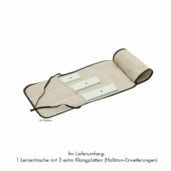 Großes Alt-Metallophon Made In Germany -Kinder Spaß Verkaufsgeschäft Stabspiel Metallophon Leinentasche mit Halbtoenen 2