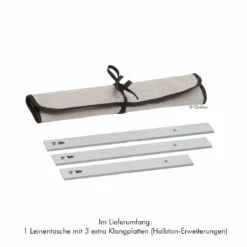 Großes Sopran-Metallophon Made In Germany -Kinder Spaß Verkaufsgeschäft Stabspiel Metallophon extra Klangplatten Halbton Erweiterung 3