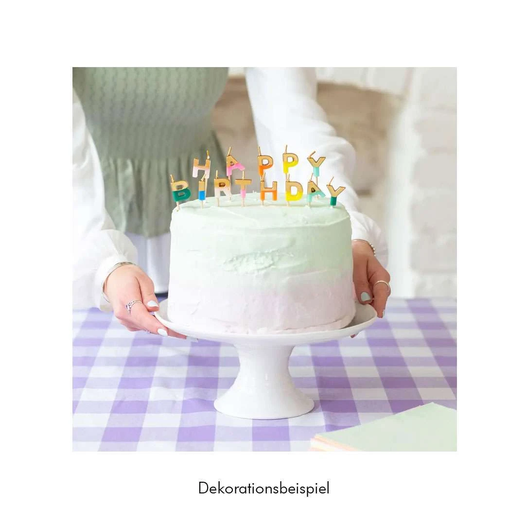 Geburtstags-Buchstaben-Kuchenkerzen “Happy Birthday” 2 Geburtstags-Buchstaben-Kuchenkerzen “Happy Birthday” – Bild 2