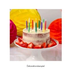 Geburtstagskuchen-Kerzen Mit Bunter Flamme 8 Geburtstagskuchen-Kerzen Mit Bunter Flamme -Kinder Spaß Verkaufsgeschäft Talking Tables Partyzubehoer Kindergeburtstag bunte Kuchenkerzen mit farbiger Flamme 03