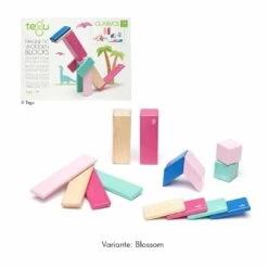 14 Tegu Magnetische Holzbausteine Im Set -Kinder Spaß Verkaufsgeschäft Tegu 14 Magnetische Holzbausteine Magnet Bausteine 03 Blossom