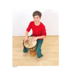 Mahagoni Djembe Trommel 50cm -Kinder Spaß Verkaufsgeschäft Terre Mahagoni Djembe Trommel geoelt 02