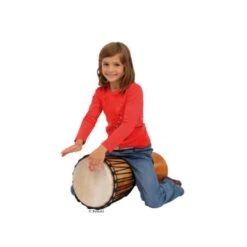 Mahagoni Djembe Trommel 50cm -Kinder Spaß Verkaufsgeschäft Terre Mahagoni Djembe Trommel geoelt 04
