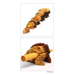 Holzfigur Klangtier Frosch 6 Holzfigur Klangtier Frosch -Kinder Spaß Verkaufsgeschäft Tierfiguren 02