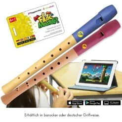 Flute Master Lern-App Mit Holz-Kunststoff-Blockflöte