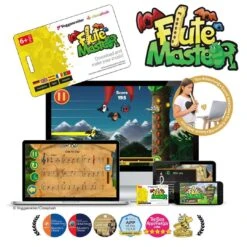 Flute Master Lern-App Mit Holz-Kunststoff-Blockflöte 20 Flute Master Lern-App Mit Holz-Kunststoff-Blockflöte -Kinder Spaß Verkaufsgeschäft Voggenreiter Classplash Musik Blockfloeten und Noten Lern App Flute Master 01 19